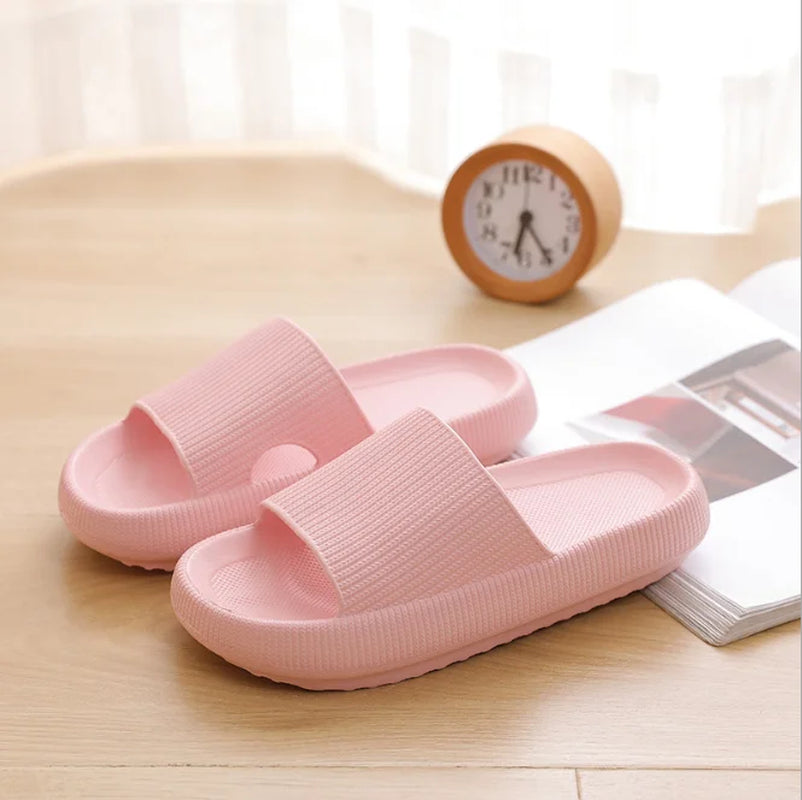 Thick Platform Bathroom Home Slippers Women Fashion Soft Sole EVA Indoor Slides Woman Sandals 2025 Summer Non-Slip Flip Flops