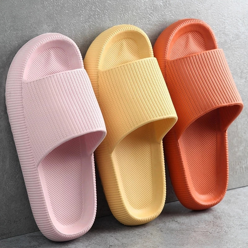 Thick Platform Bathroom Home Slippers Women Fashion Soft Sole EVA Indoor Slides Woman Sandals 2025 Summer Non-Slip Flip Flops