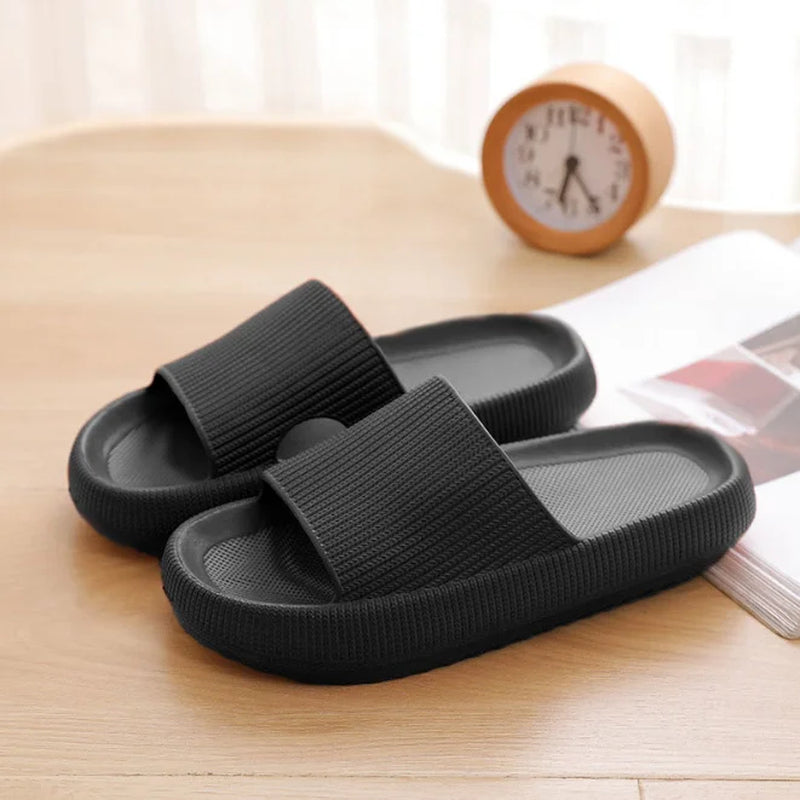 Thick Platform Bathroom Home Slippers Women Fashion Soft Sole EVA Indoor Slides Woman Sandals 2025 Summer Non-Slip Flip Flops